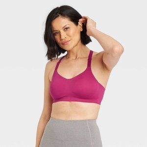 Women's High Support Bonded Bra - All In Motion S Small Cranberry